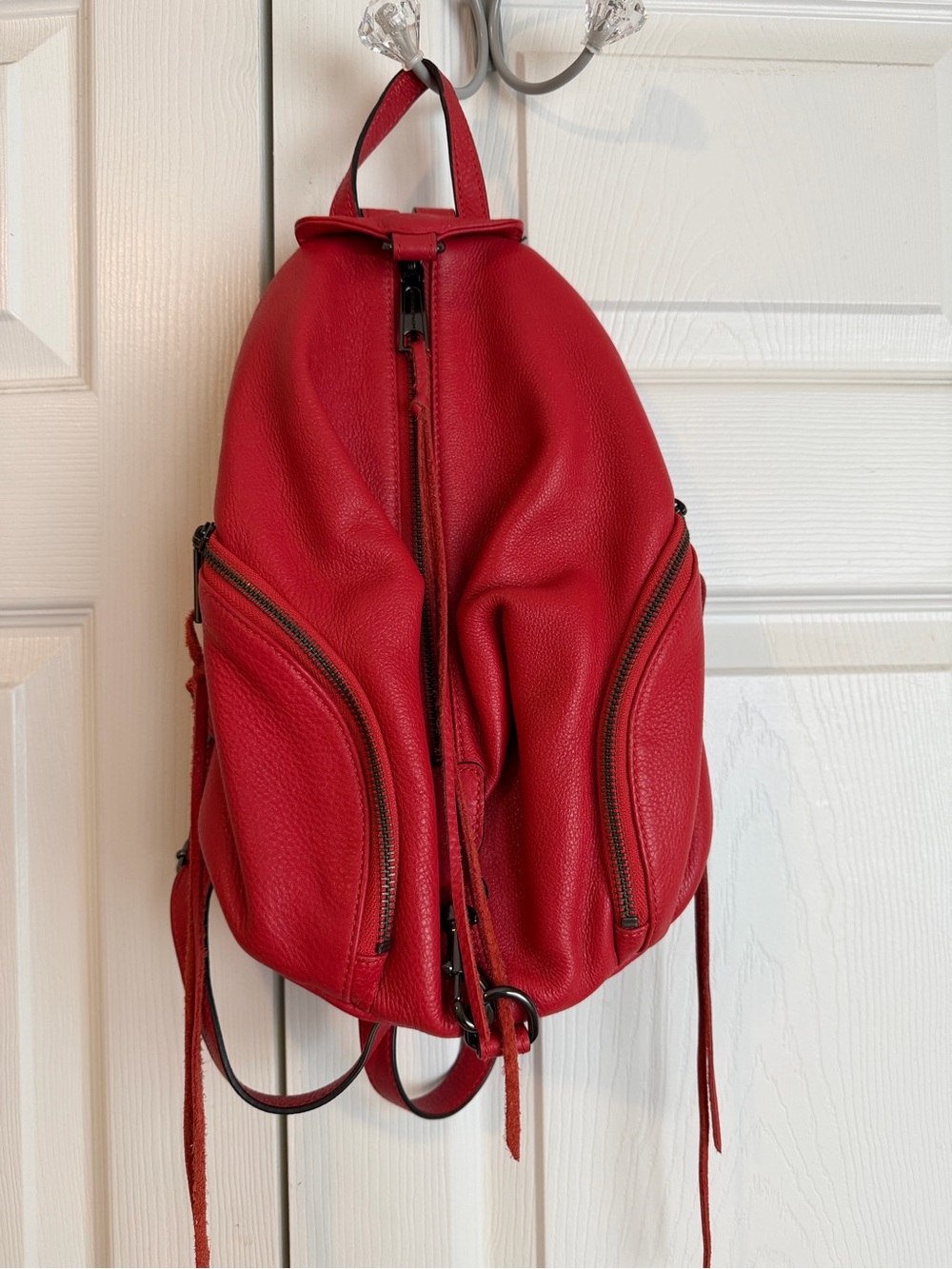 Rebecca Minkoff Julian mini red leather back pack